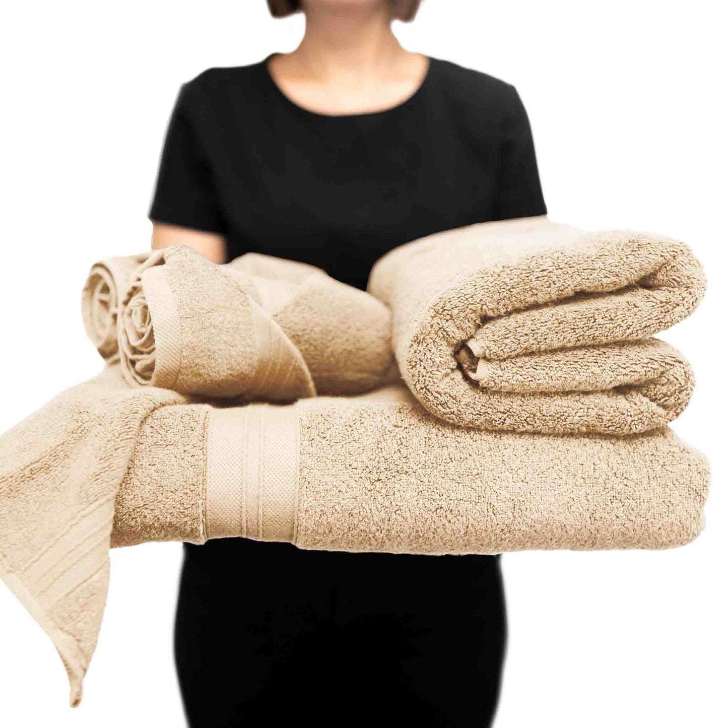 The Fluffån Essential Bath Set | 1x Bath Towel, 1x Hand Towel, 2x Face Towels - gotu™