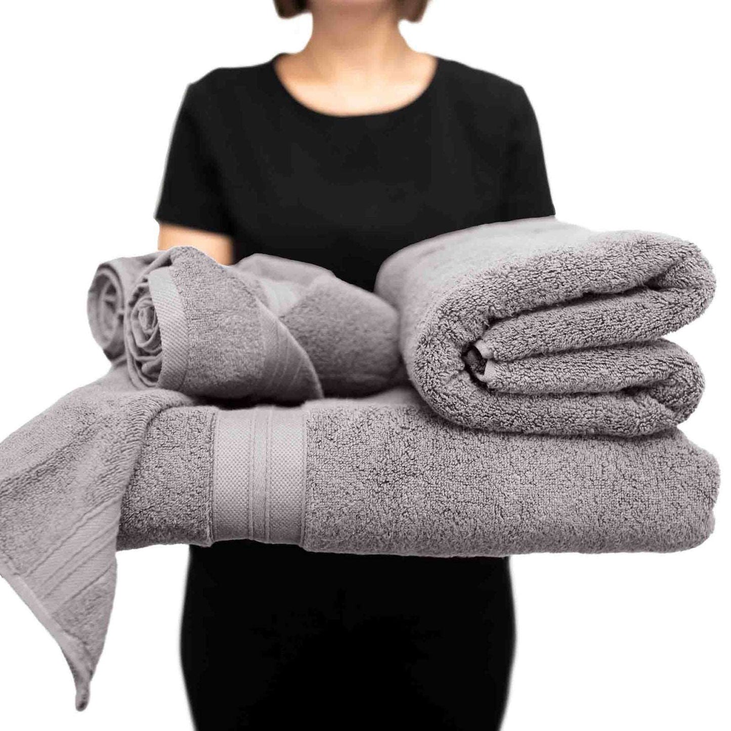 The Fluffån Essential Bath Set | 1x Bath Towel, 1x Hand Towel, 2x Face Towels - gotu™