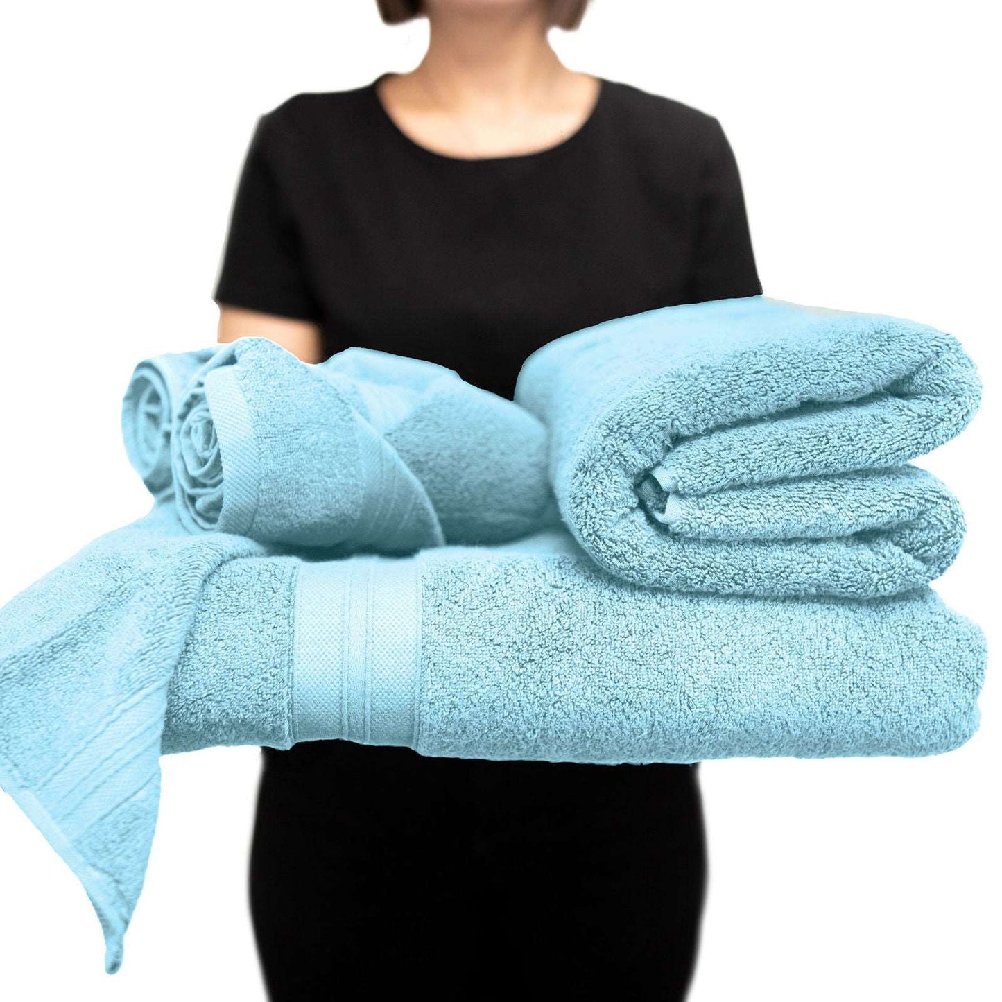 The Fluffån Essential Bath Set | 1x Bath Towel, 1x Hand Towel, 2x Face Towels - gotu™