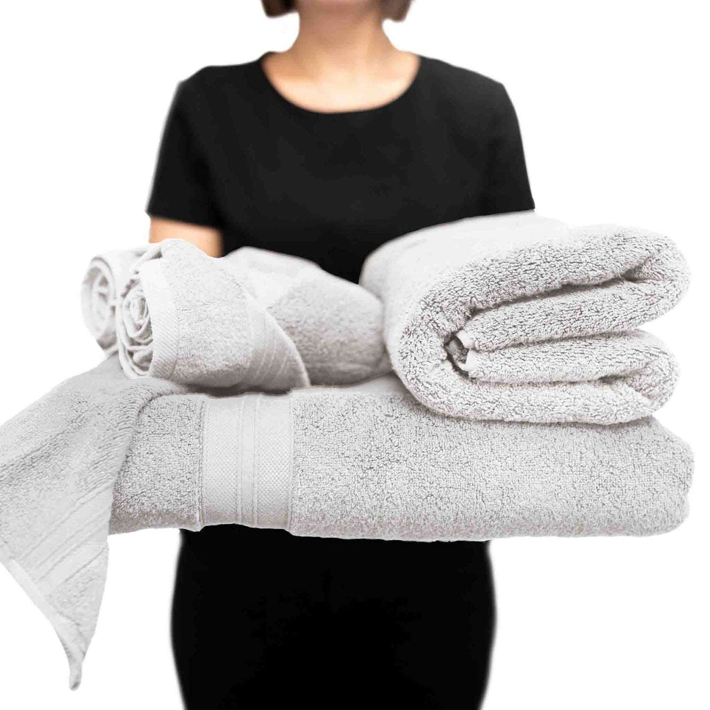 The Fluffån Essential Bath Set | 1x Bath Towel, 1x Hand Towel, 2x Face Towels - gotu™