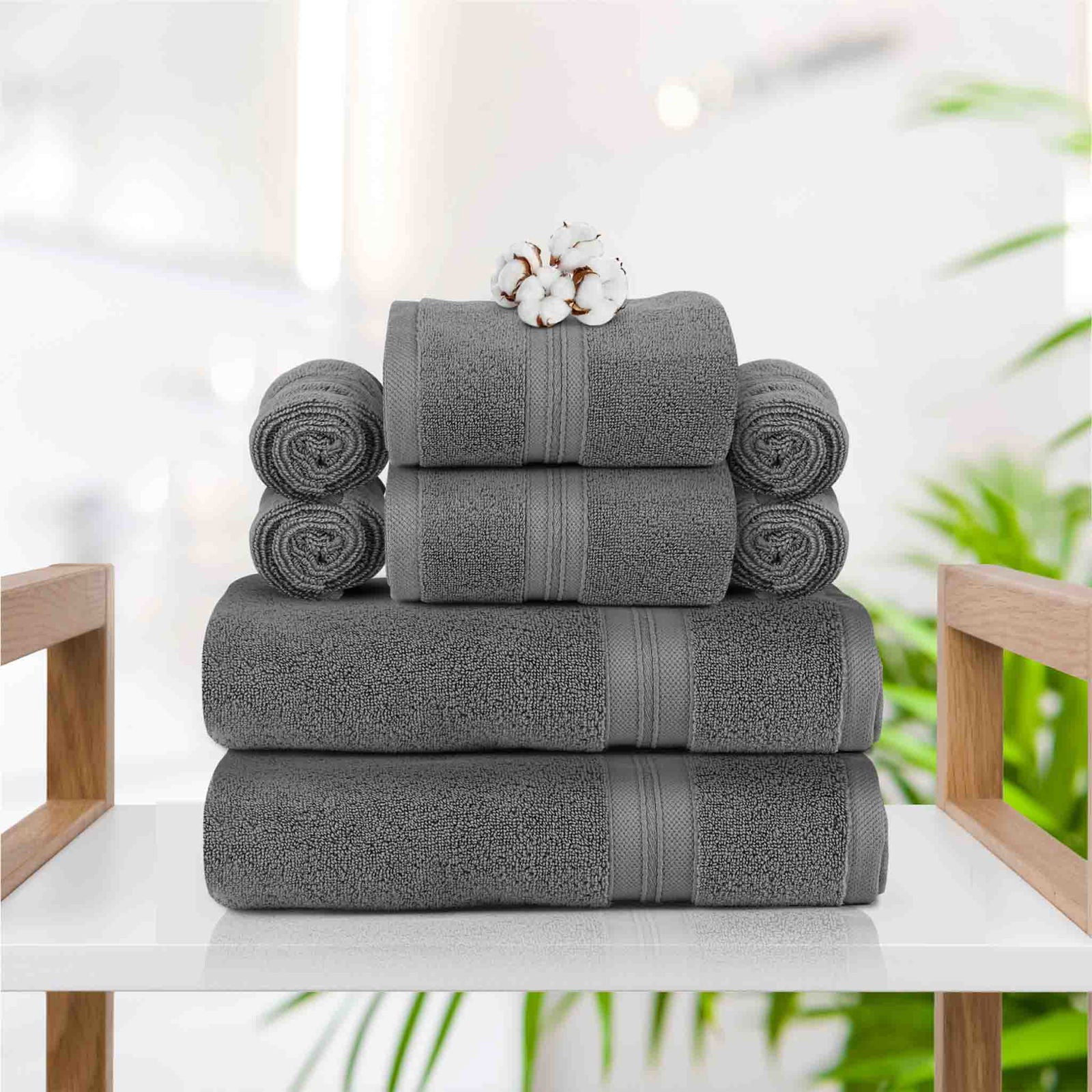 The Fluffån Ultimate Bath Set | 2x Bath Towels, 2x Hand Towels, 4x Face Towels - gotu™